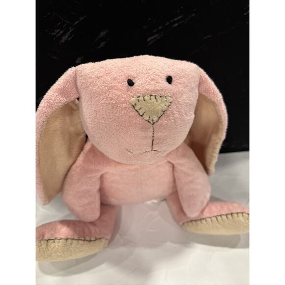 Pottery Barn Kids Patchwork Stitched Pink Bunny Rabbit 16” Plush Stuffed Animal - Picture 2 of 5